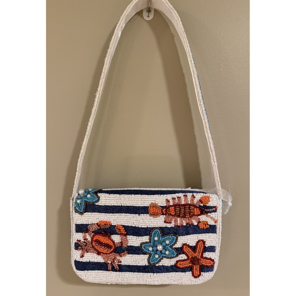 New Release Handcrafted in India Lobster Crab Ocean Beaded Bag Viral TikTok